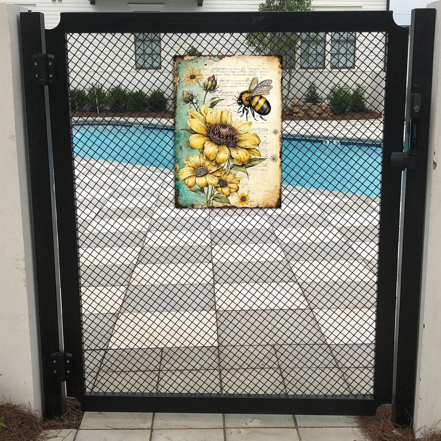 Honey Bee Metal Sign