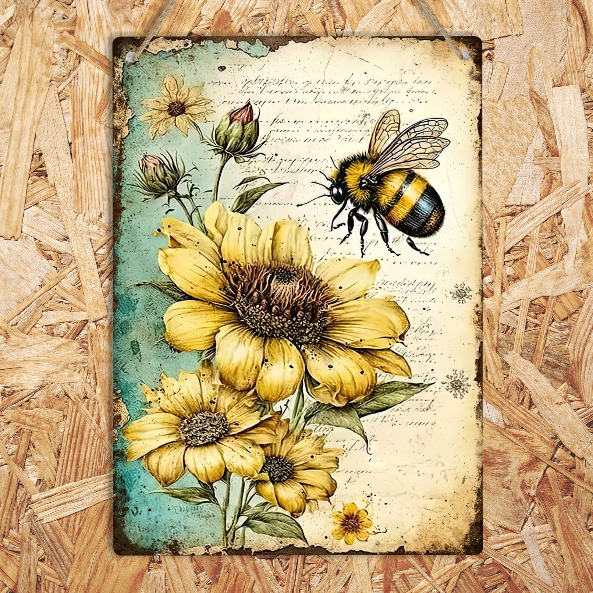 Honey Bee Metal Sign