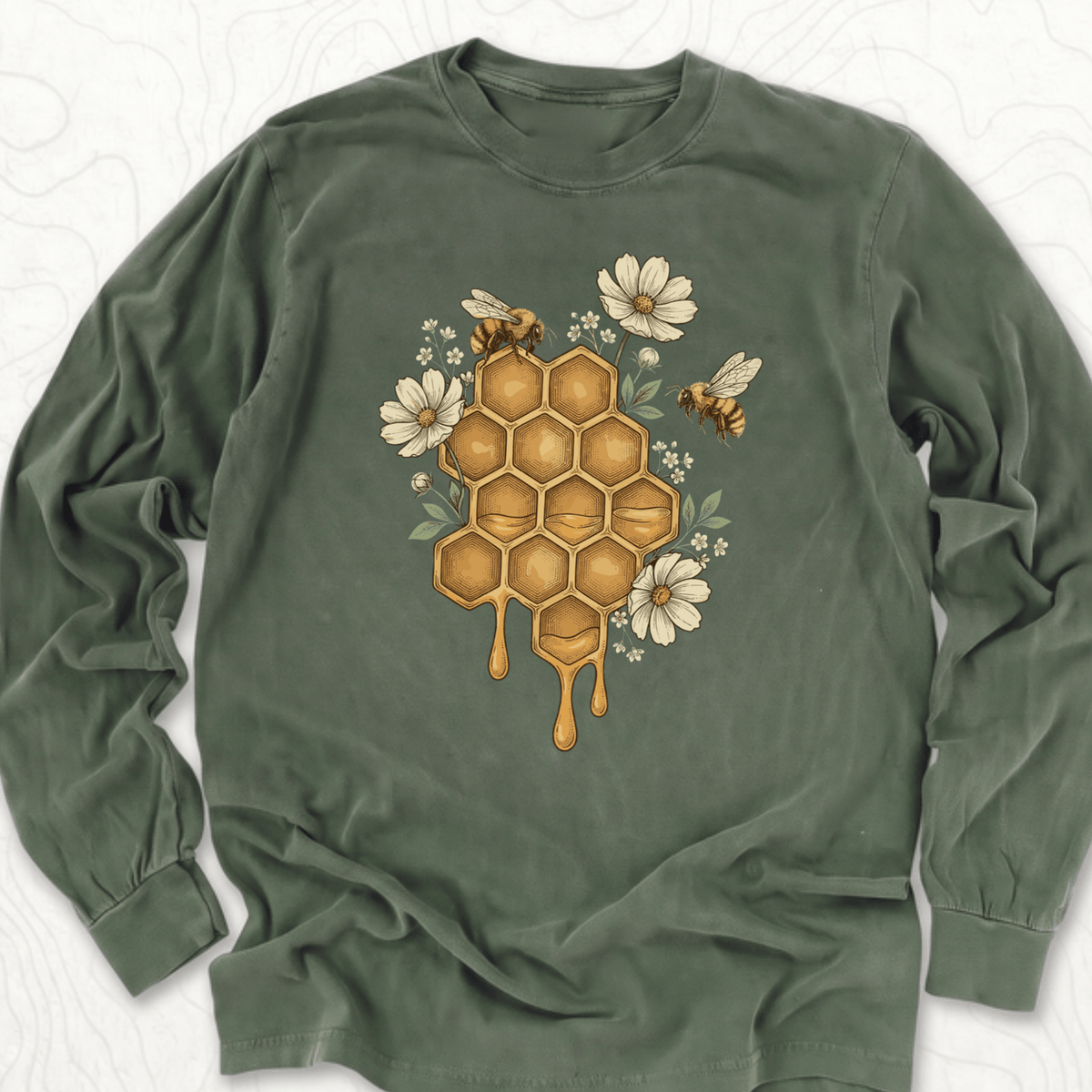 Honeycomb Bees LS T-shirt
