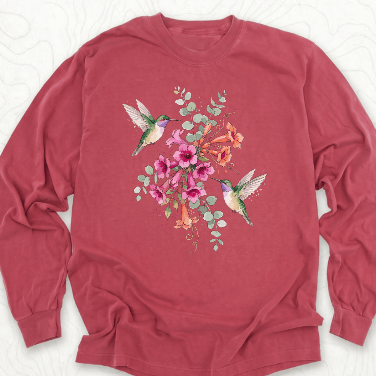 Hummingbird Bouquet LS T-shirt