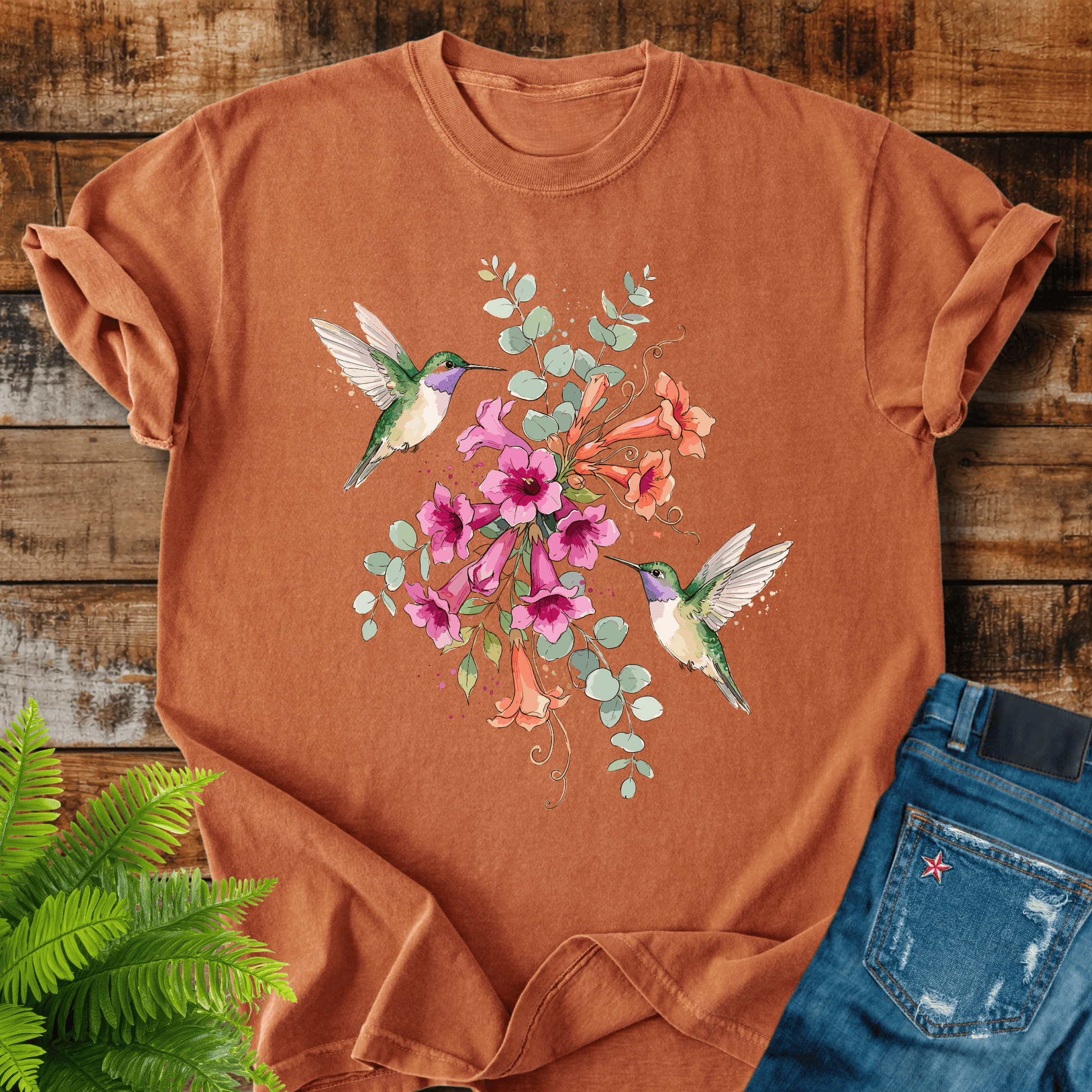 Hummingbird Bouquet T-shirt
