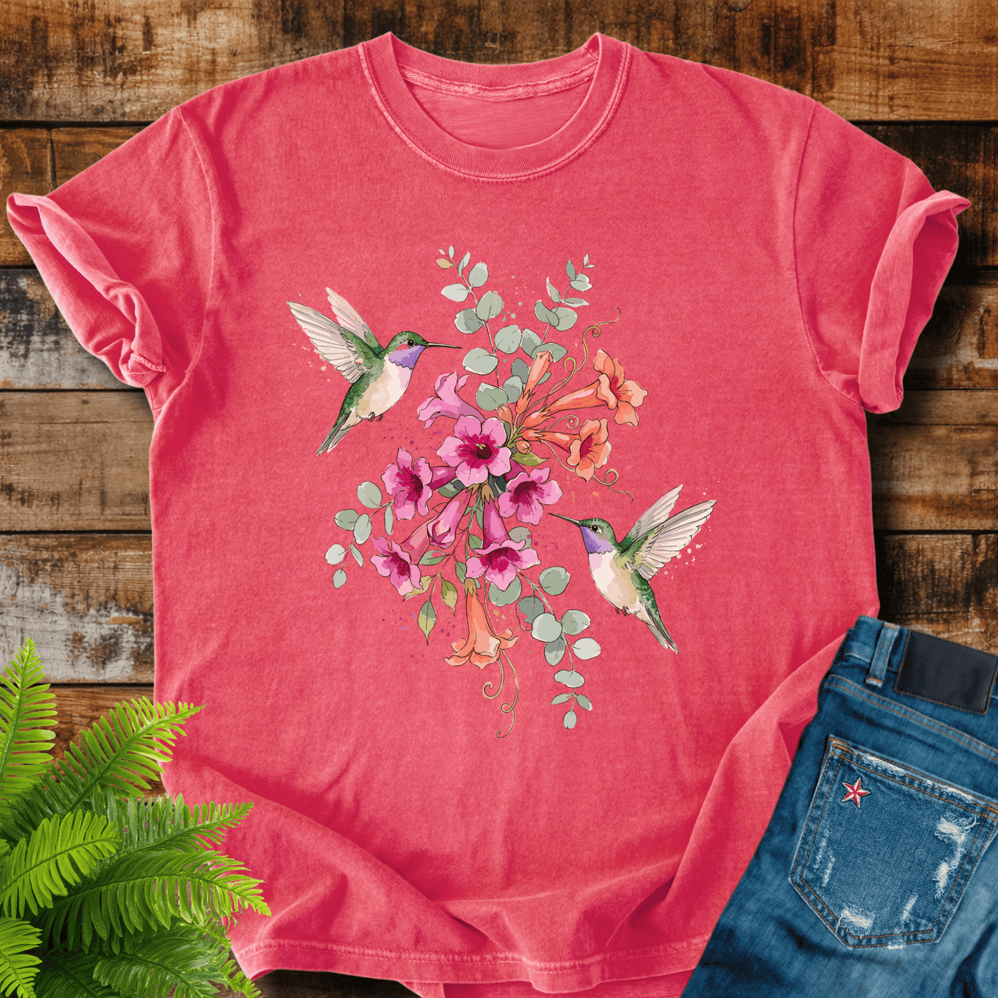 Hummingbird Bouquet T-shirt
