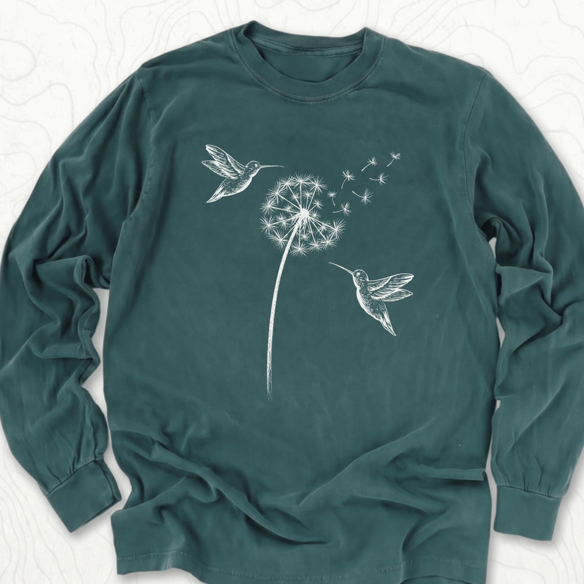 Hummingbird Dandelion LS T-shirt