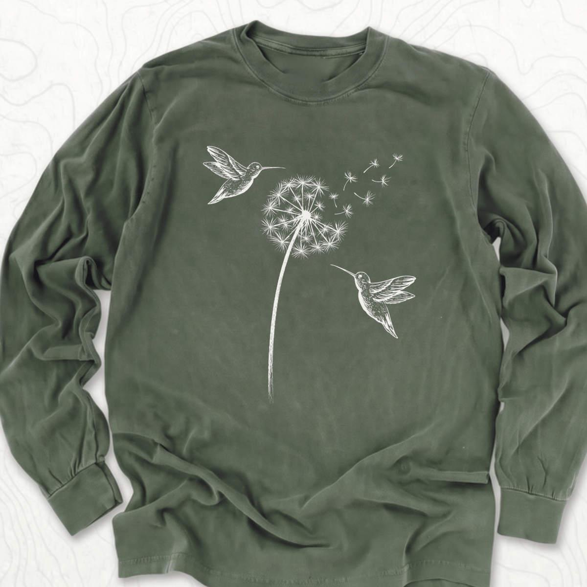 Hummingbird Dandelion LS T-shirt