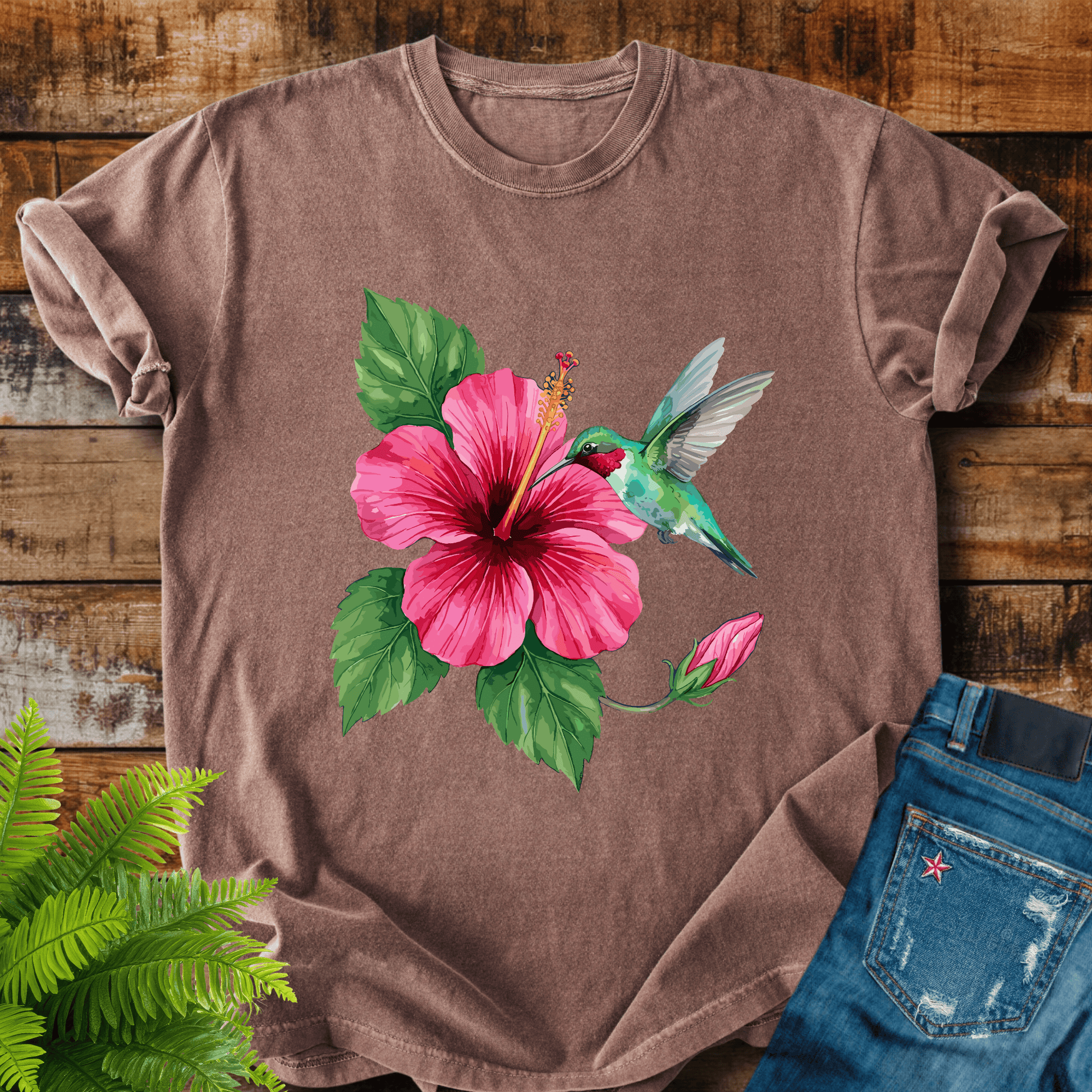 Hummingbird Hibiscus T-shirt