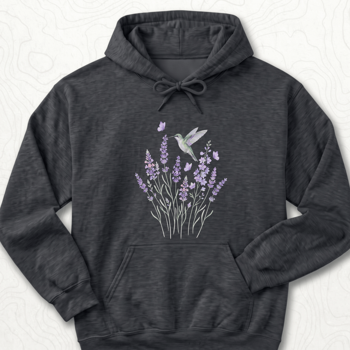 Hummingbird Lavender Hoodie