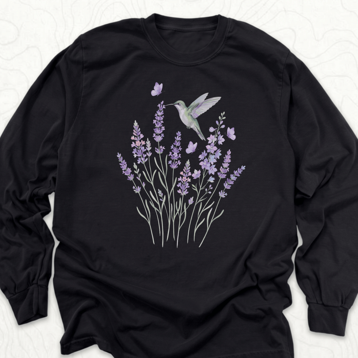Hummingbird Lavender LS T-shirt