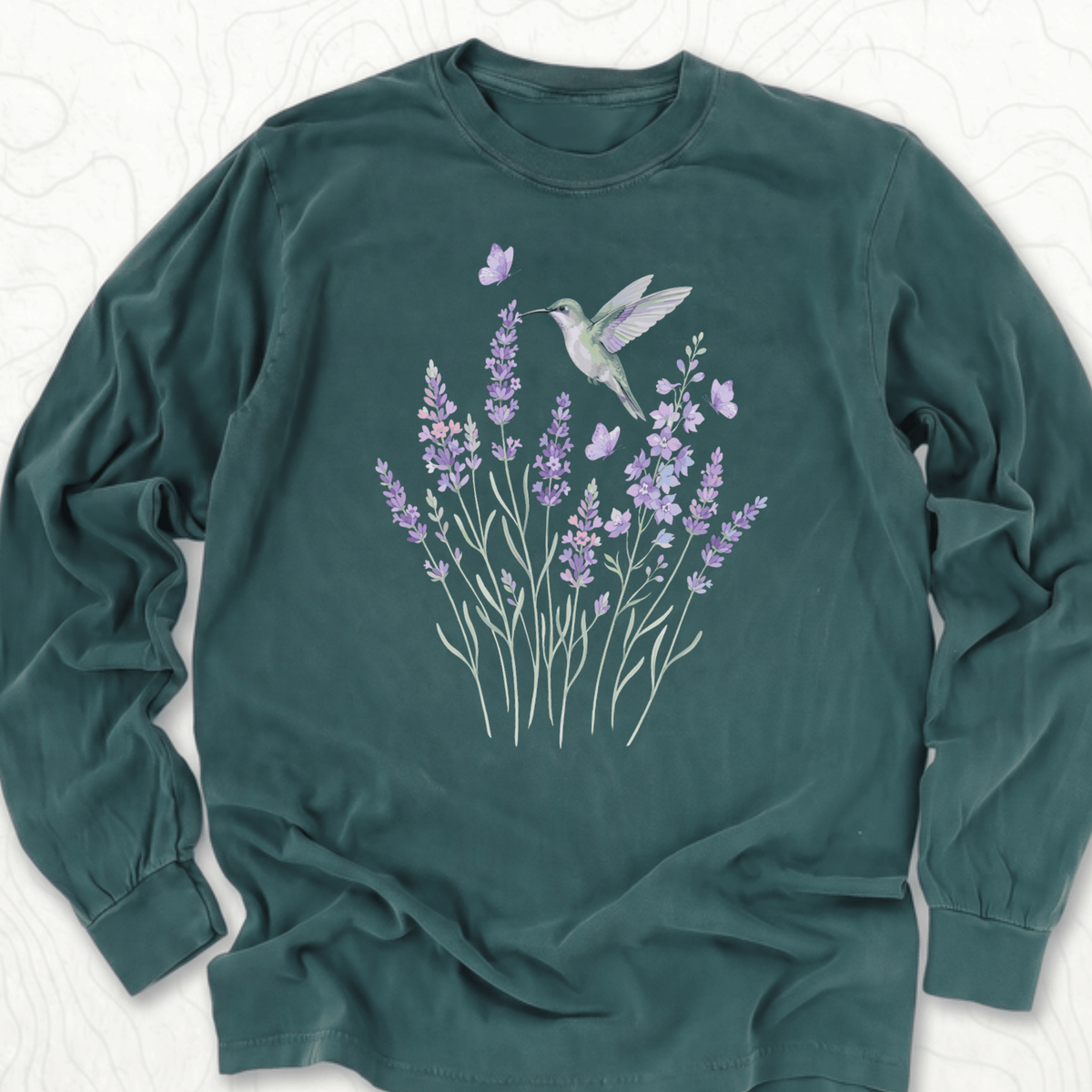 Hummingbird Lavender LS T-shirt