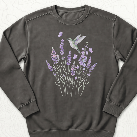 Hummingbird Lavender Sweatshirt