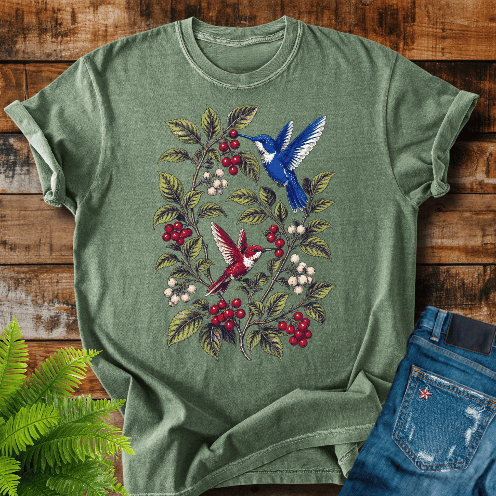 Hummingbird Wreath T-shirt