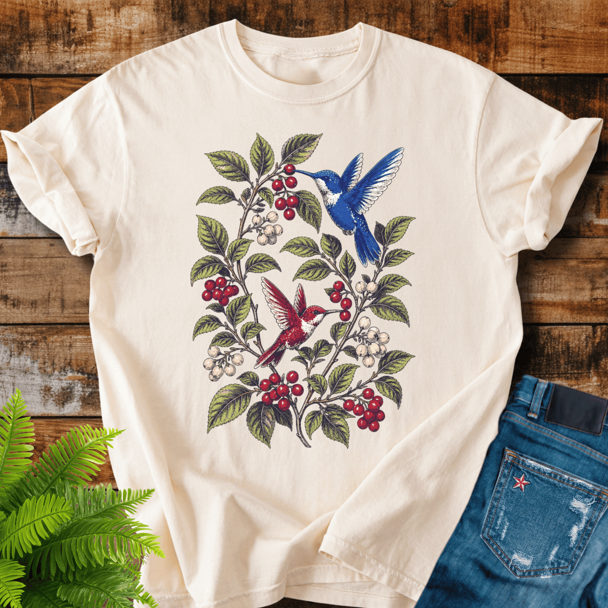 Hummingbird Wreath T-shirt