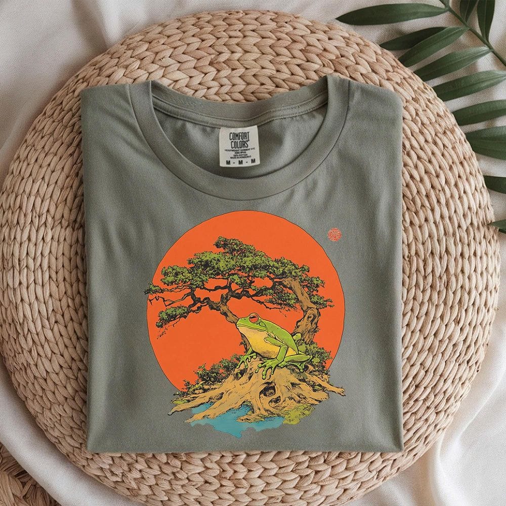 Bonsai Tree Sun and Frog T-Shirt