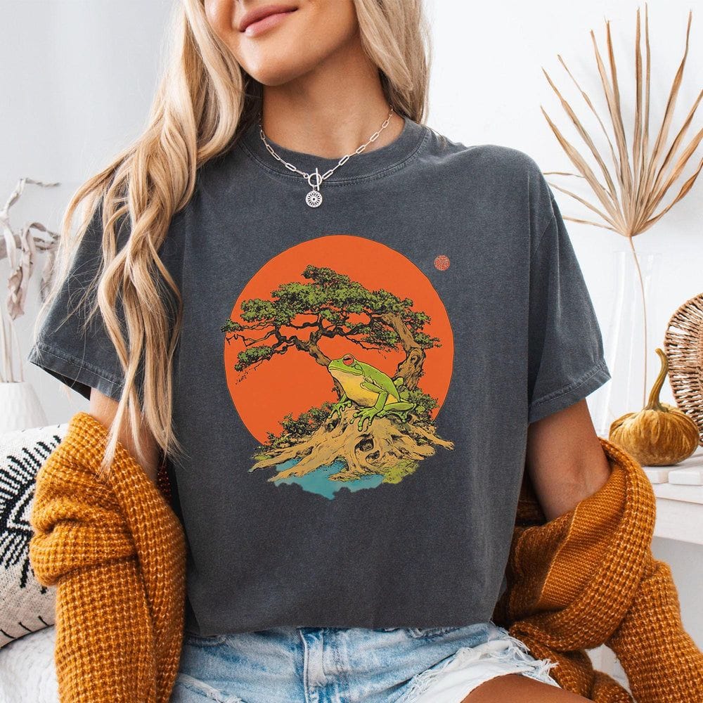 Bonsai Tree Sun and Frog T-Shirt