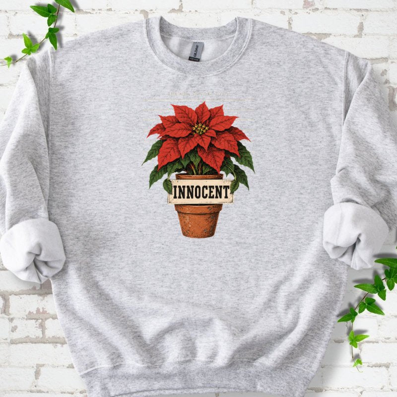 Innocent Poinsettia Mugshot Sweatshirt in Ash – PlotlyGarden