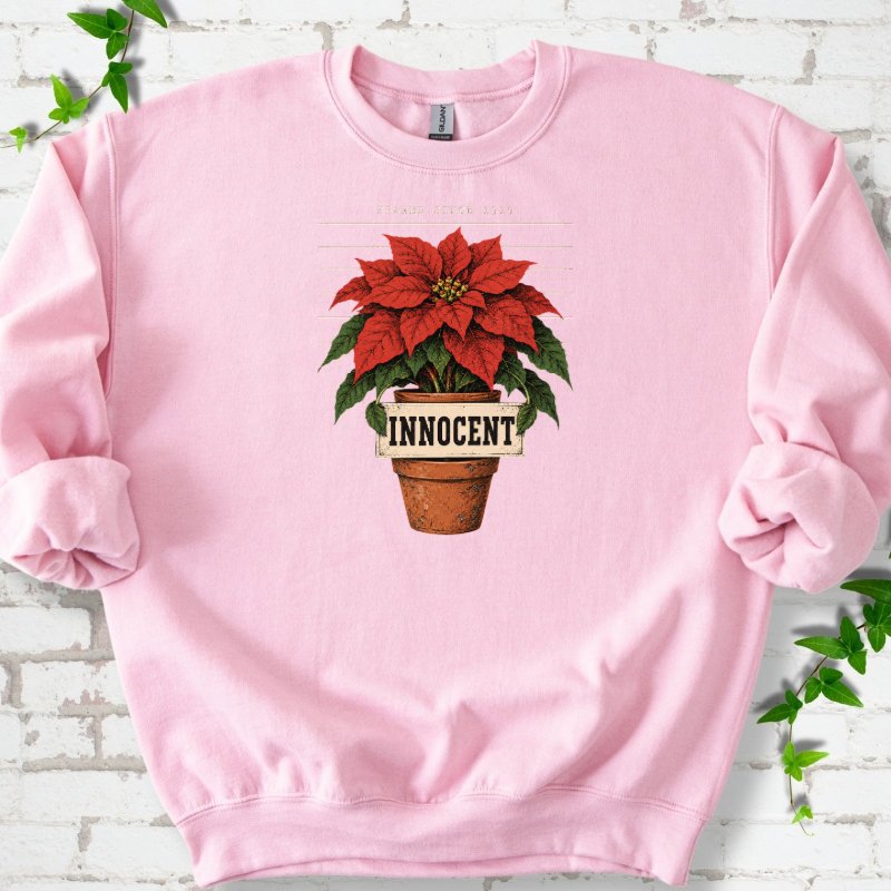 Innocent Poinsettia Mugshot Sweatshirt in Light Pink – PlotlyGarden