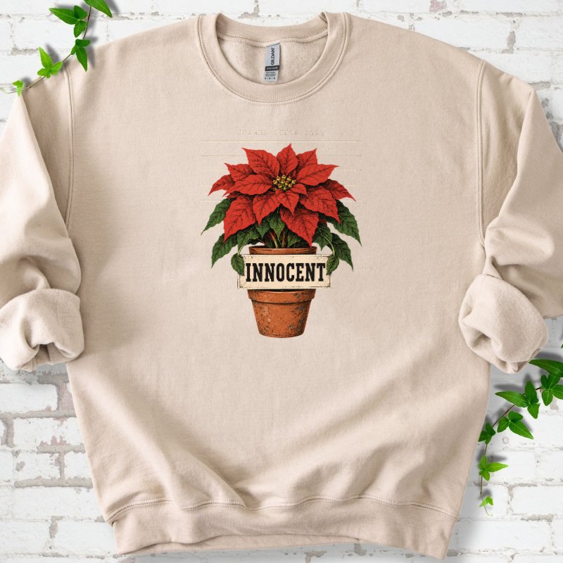 Innocent Poinsettia Mugshot Sweatshirt in Sand – PlotlyGarden