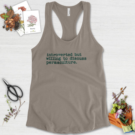 Introverted discuss permaculture Racerback