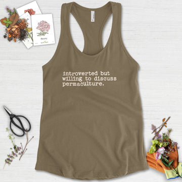 Introverted discuss permaculture Racerback