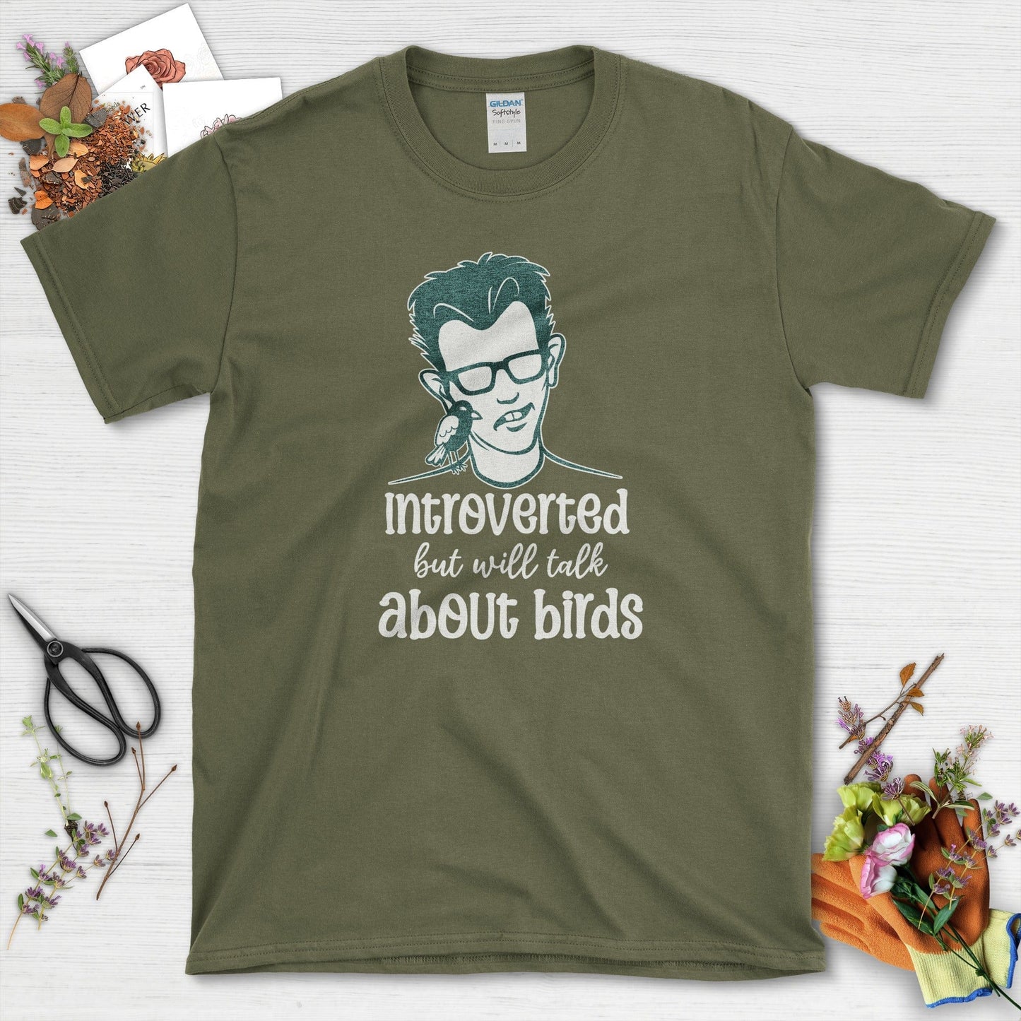 Introverted Talk About Birds T-Shirt