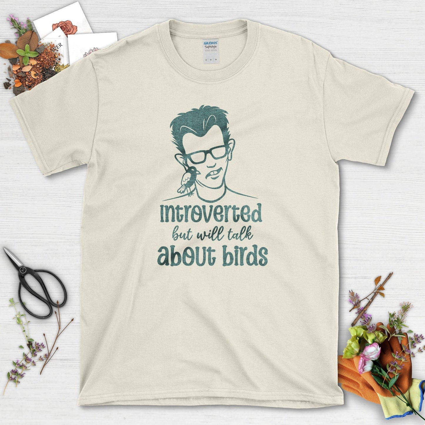 Introverted Talk About Birds T-Shirt