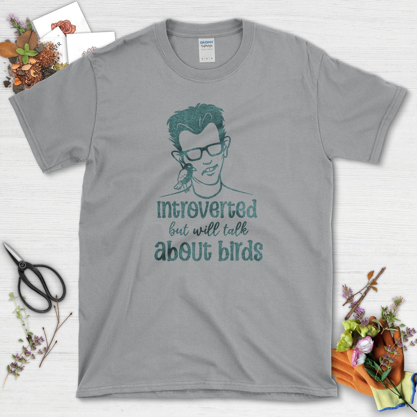 Introverted Talk About Birds T-Shirt