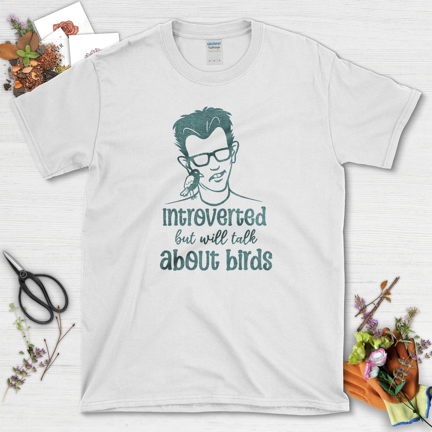 Introverted Talk About Birds T-Shirt