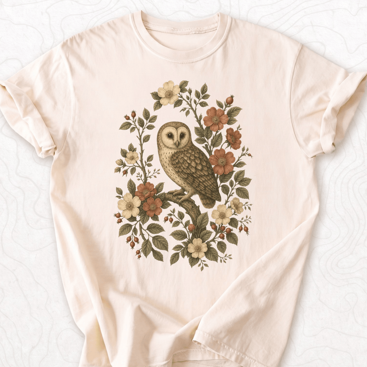 Floral Owl T-shirt