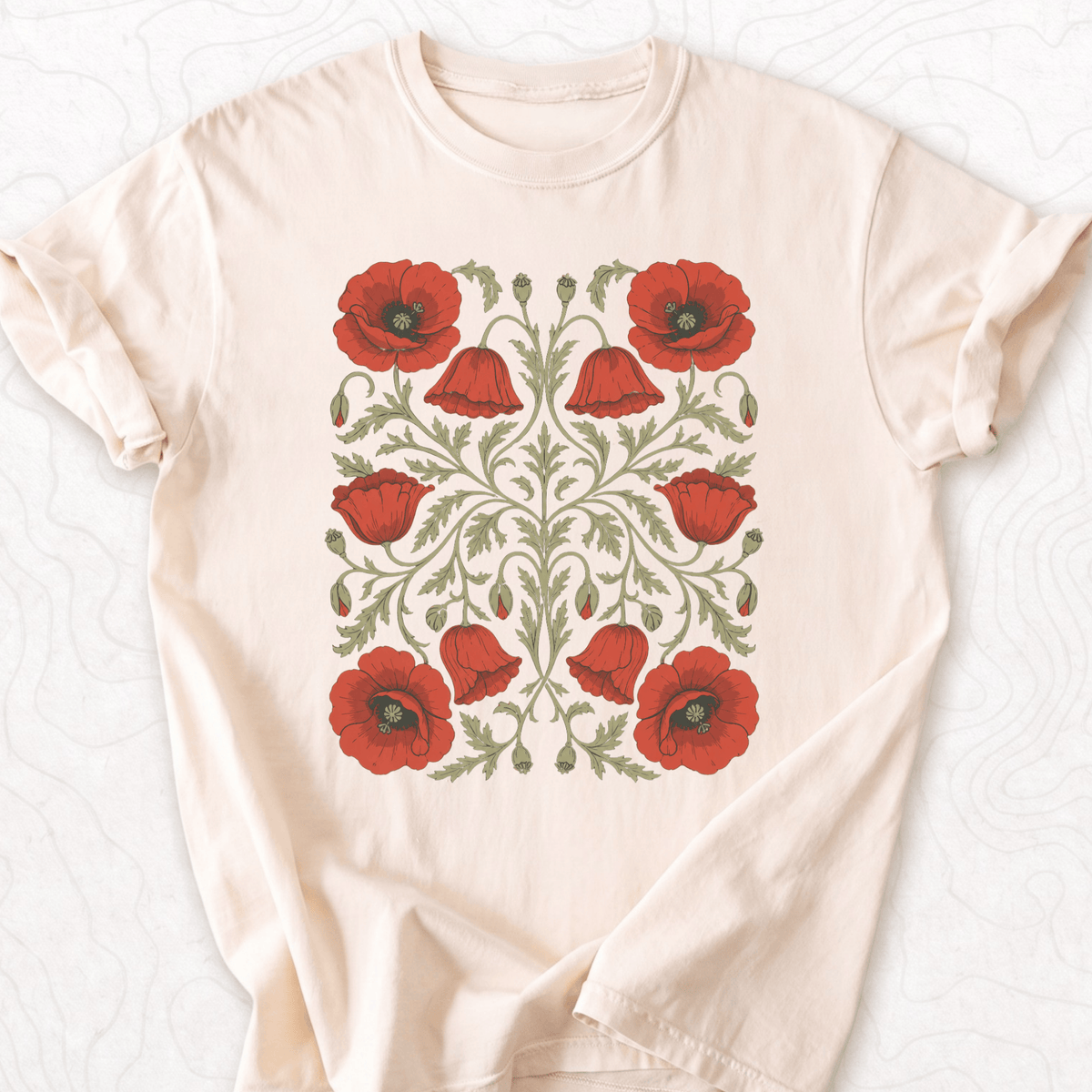 Red Poppy Floral T-shirt