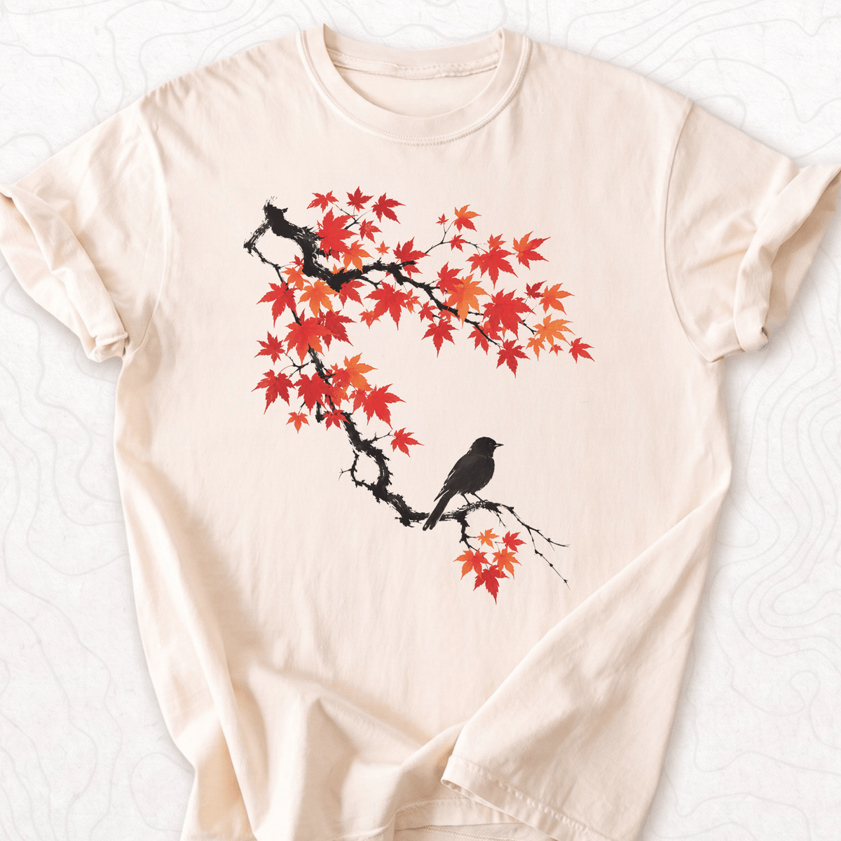 Autumn Bird Branch T-shirt