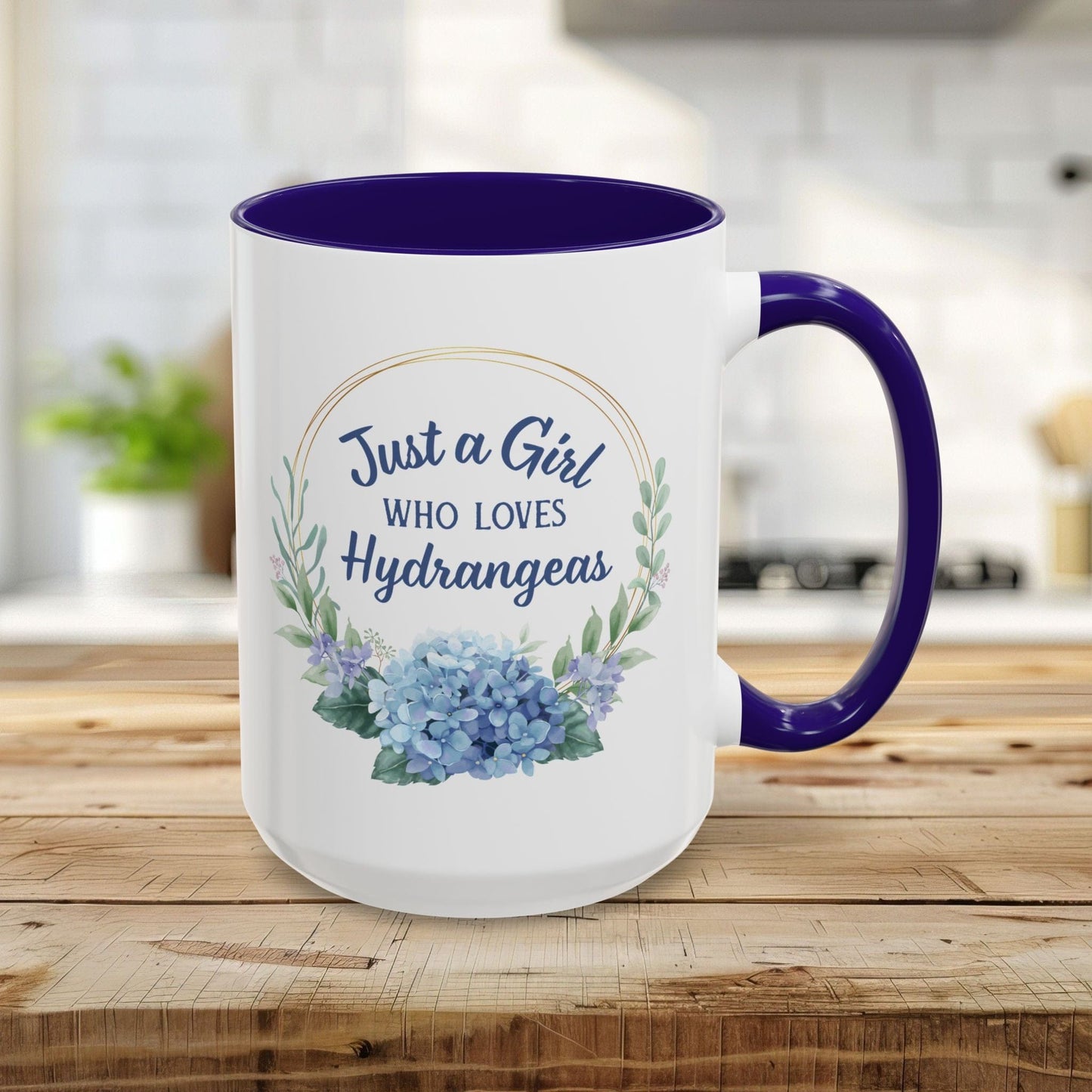 Just a Girl Who Loves Hydrangeas Mug (11/15oz)