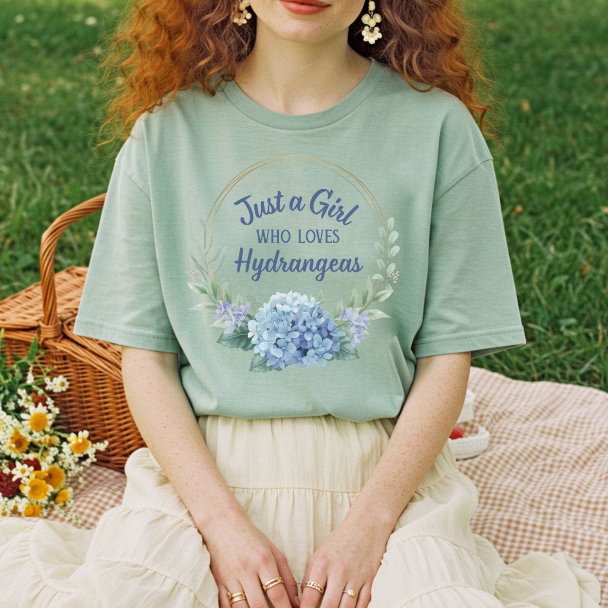 Just a Girl Who Loves Hydrangeas T-Shirt