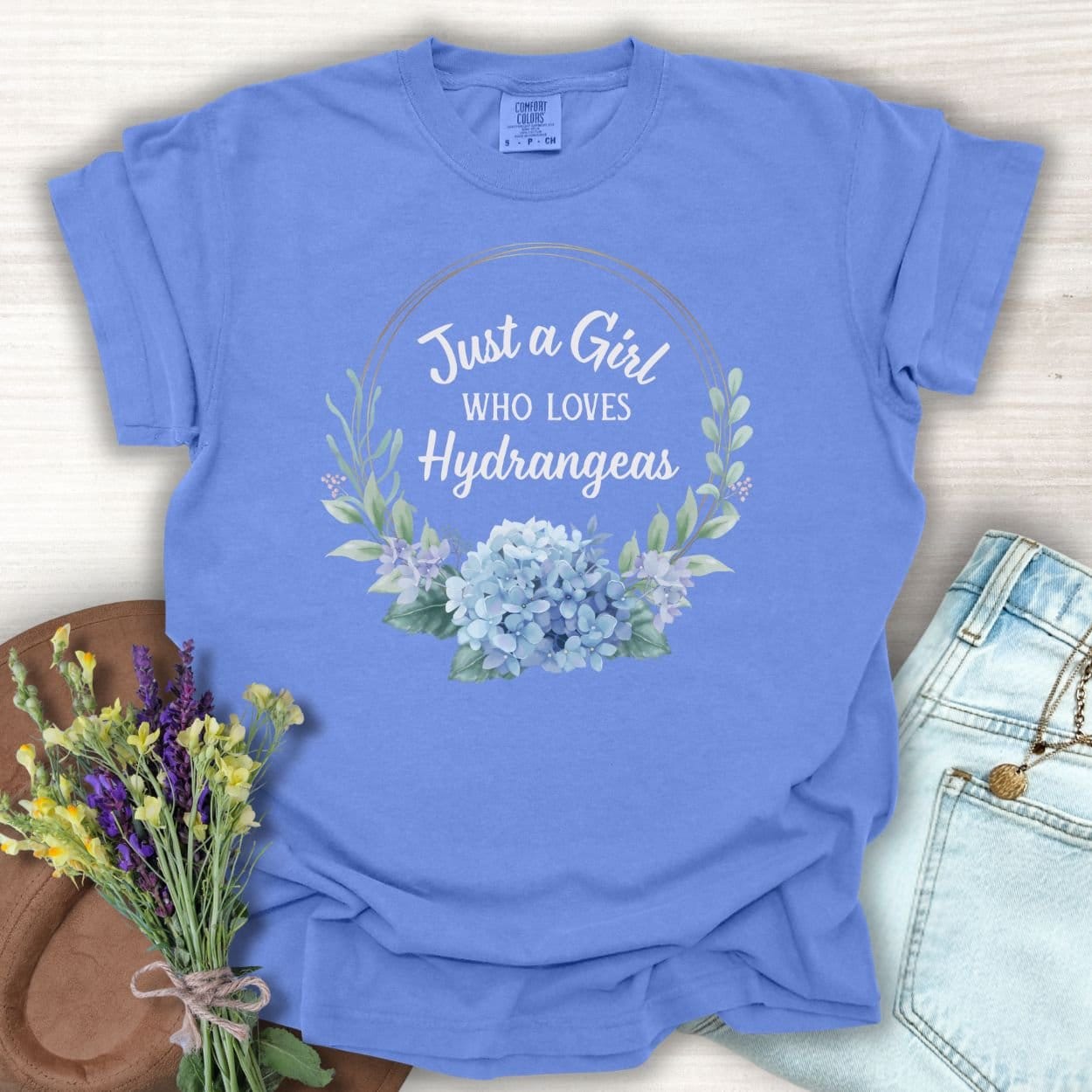 Just a Girl Who Loves Hydrangeas T-Shirt
