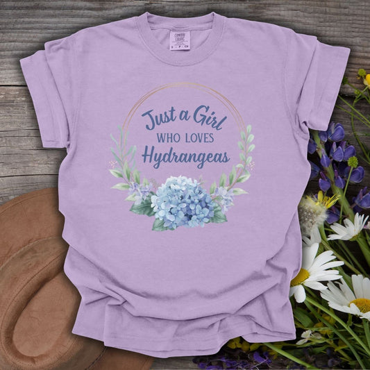 Just a Girl Who Loves Hydrangeas T-Shirt