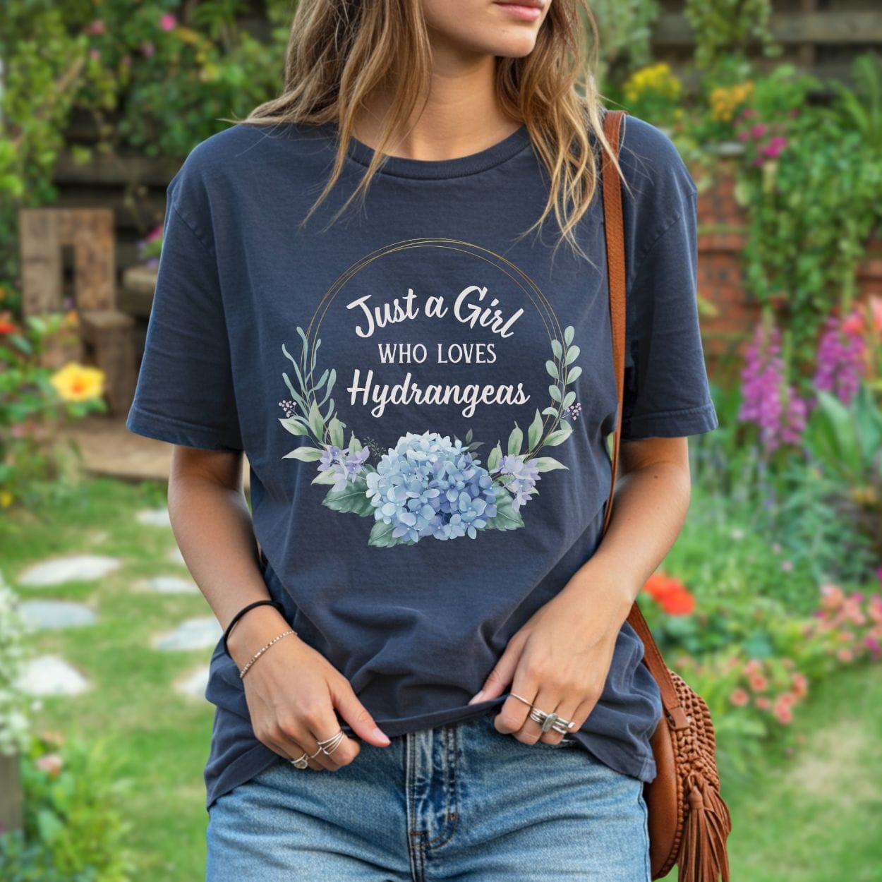 Just a Girl Who Loves Hydrangeas T-Shirt
