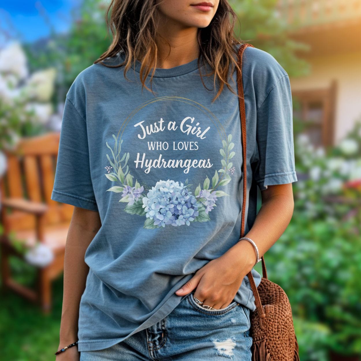 Just a Girl Who Loves Hydrangeas T-Shirt