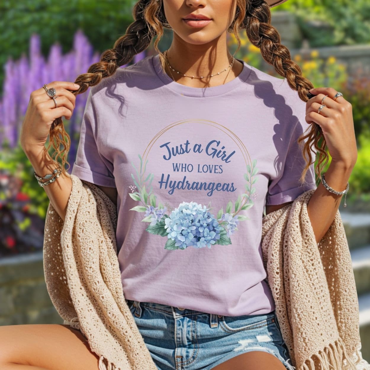 Just a Girl Who Loves Hydrangeas T-Shirt