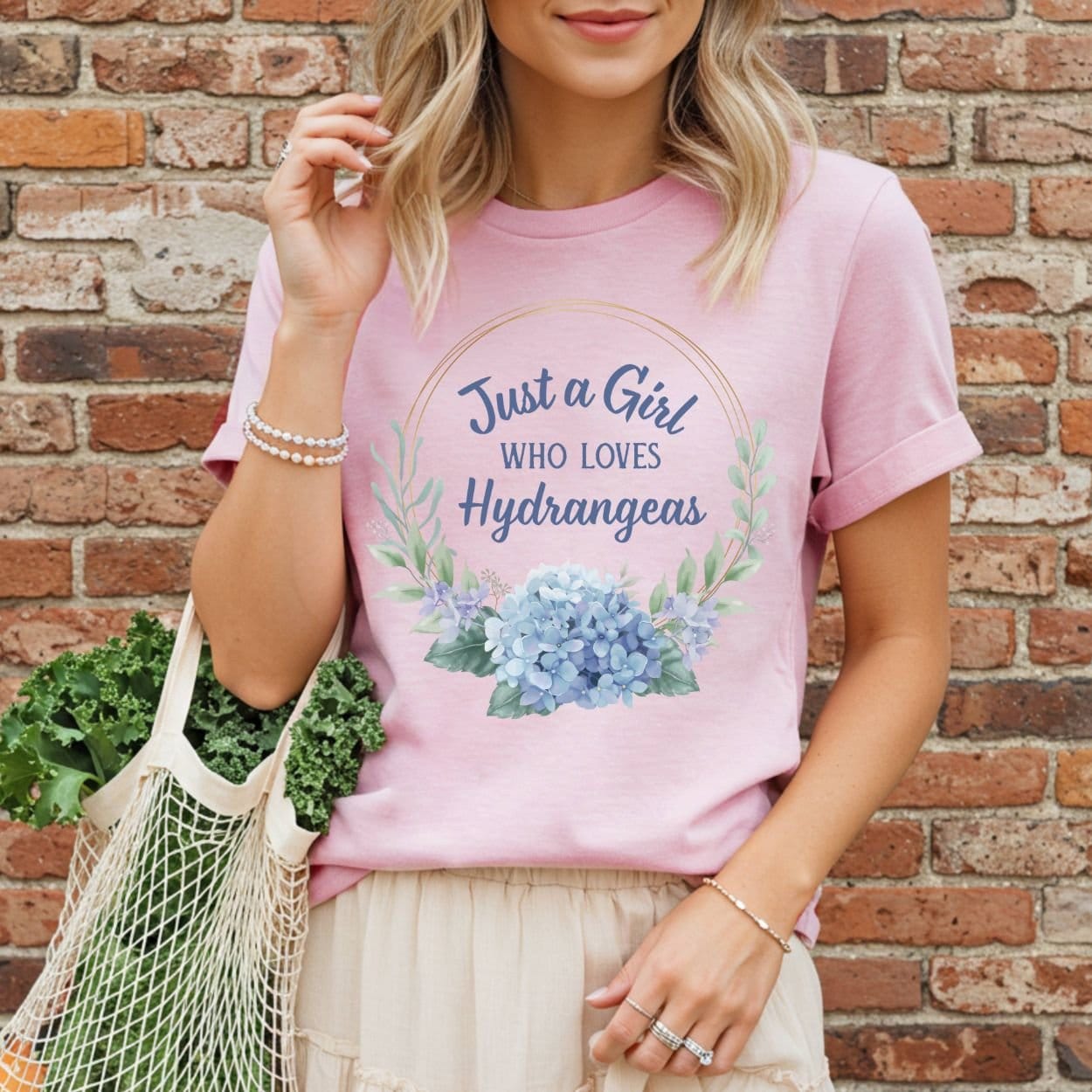 Just a Girl Who Loves Hydrangeas T-Shirt