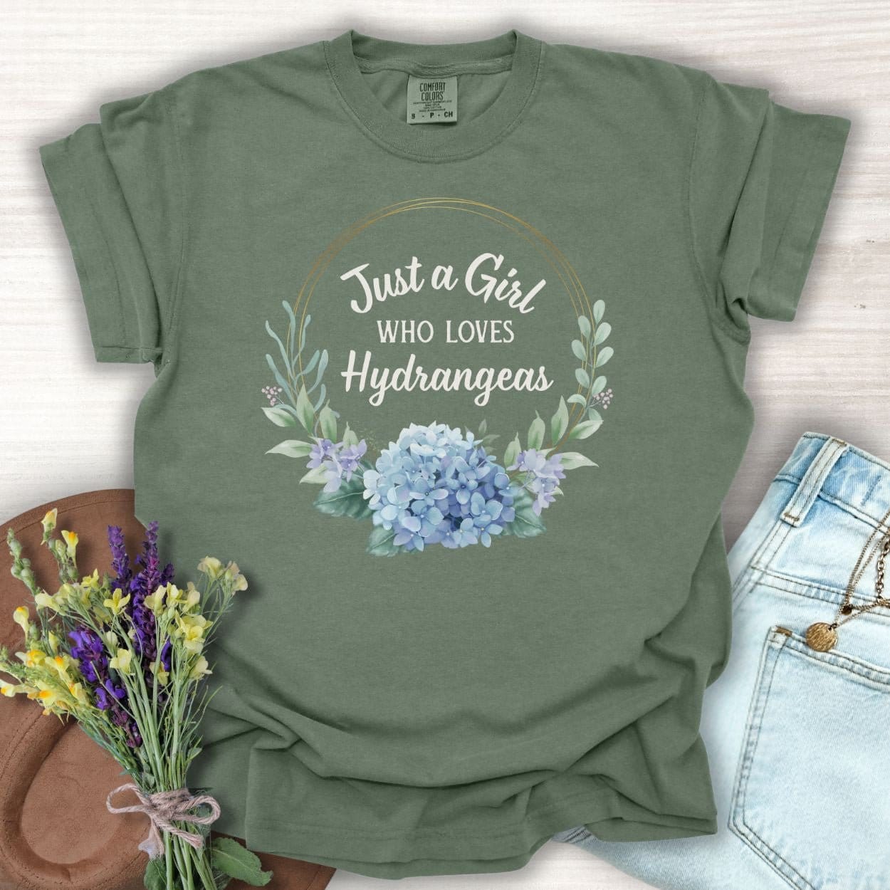 Just a Girl Who Loves Hydrangeas T-Shirt