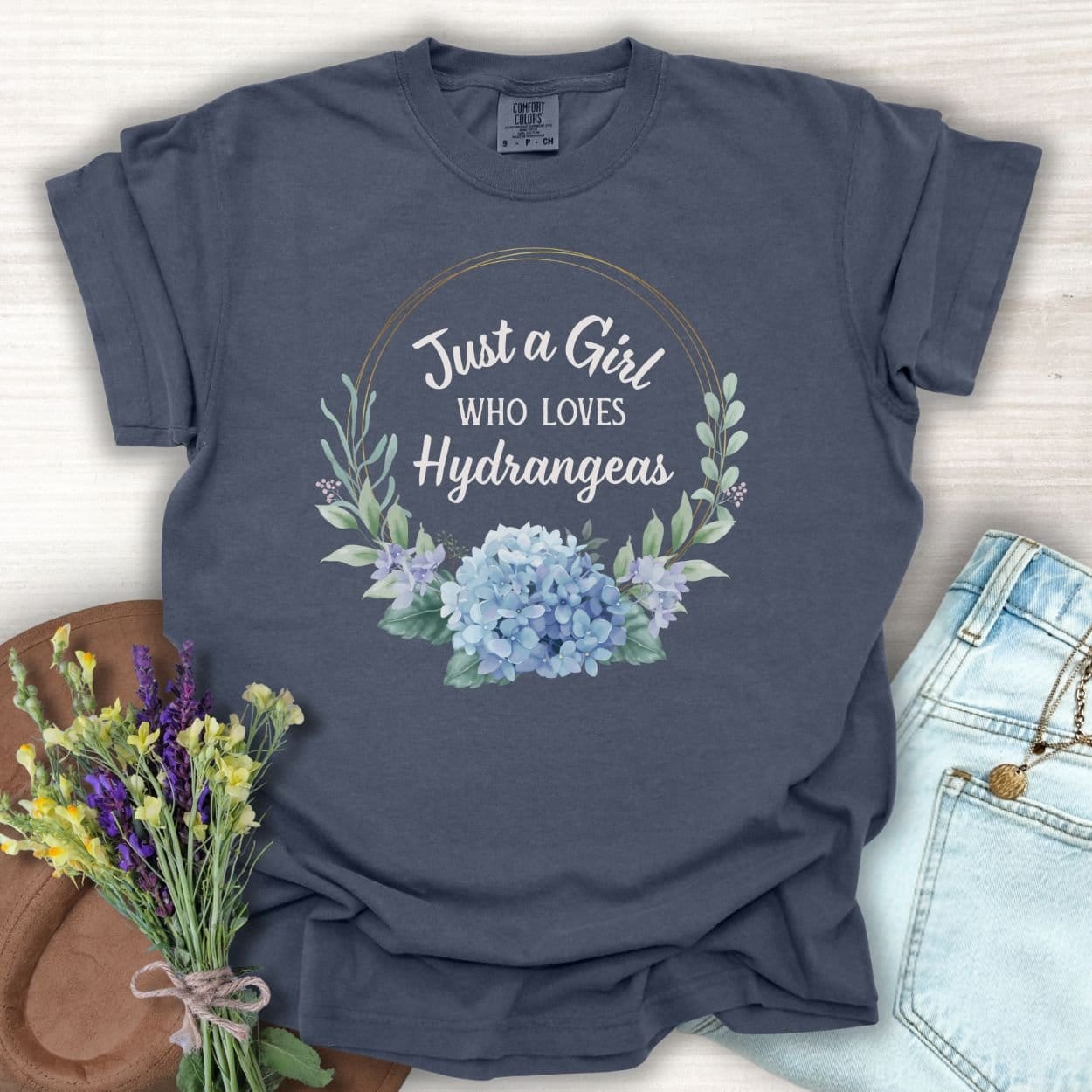 Just a Girl Who Loves Hydrangeas T-Shirt