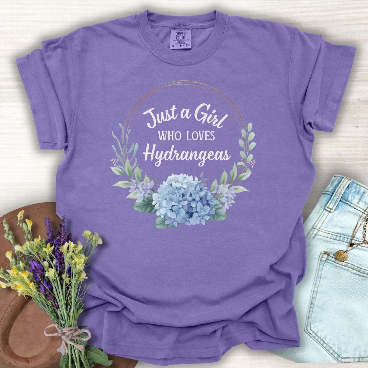 Just a Girl Who Loves Hydrangeas T-Shirt