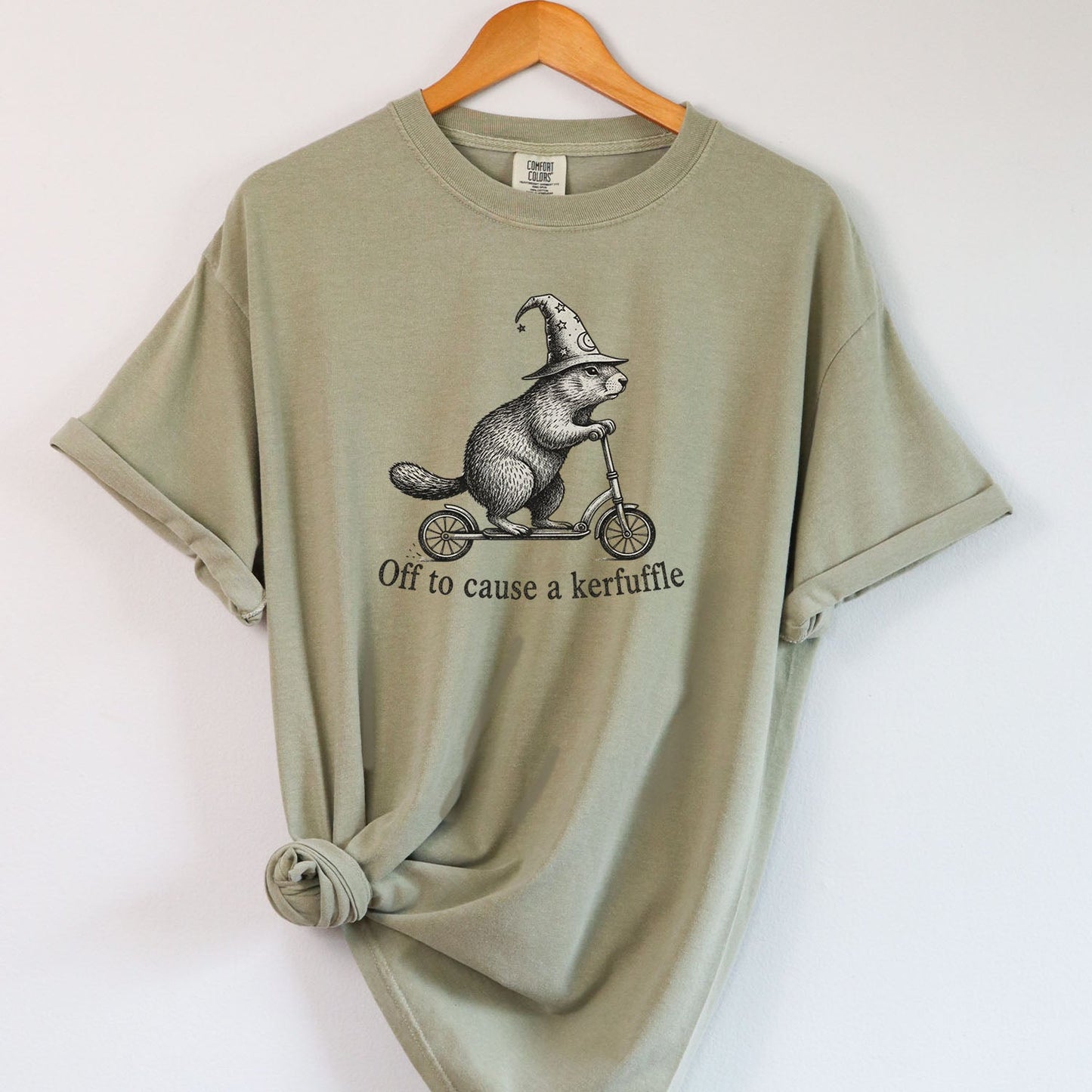Off to Cause a Kerfuffle Wizard Otter T-Shirt