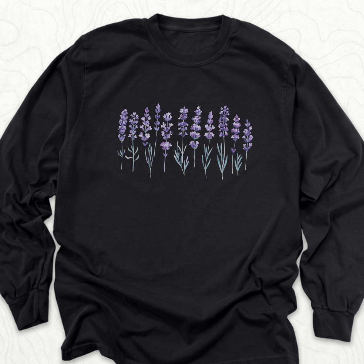 Lavender Flowers LS T-shirt