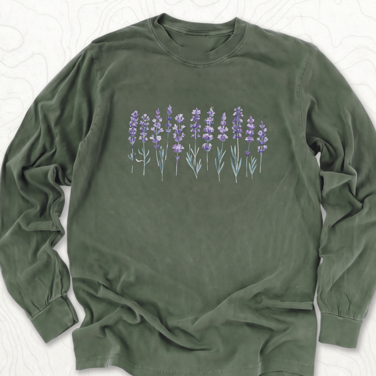 Lavender Flowers LS T-shirt