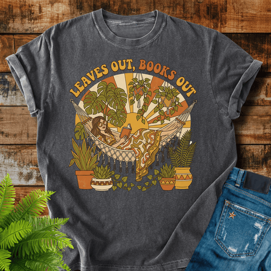 Leaves Out Books Out T-shirt
