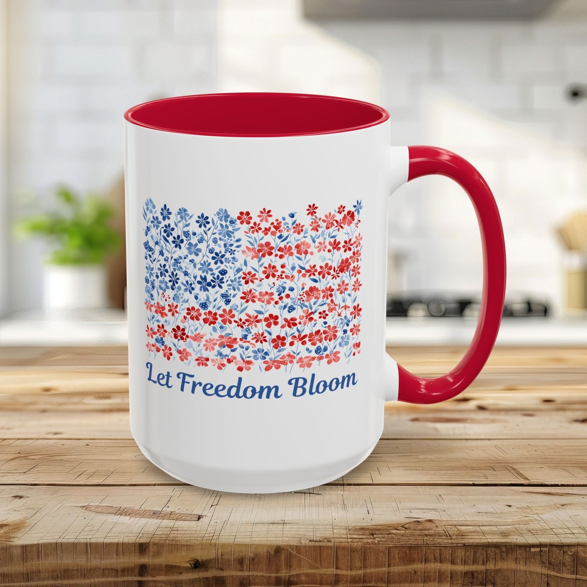 Let Freedom Bloom Floral Flag Mug (11/15oz)