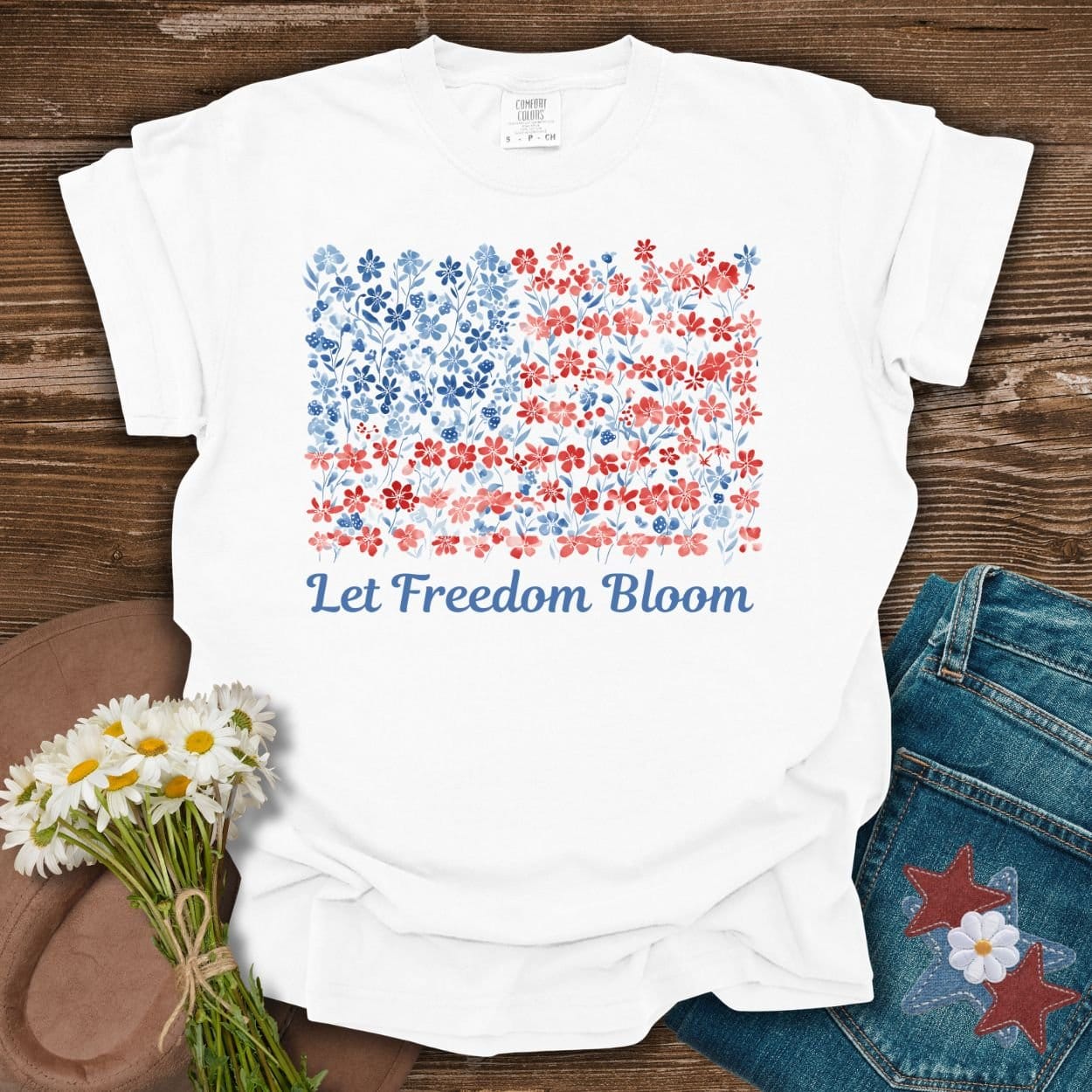 Let Freedom Bloom USA Flag T-Shirt