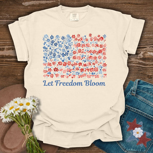 Let Freedom Bloom USA Flag T-Shirt