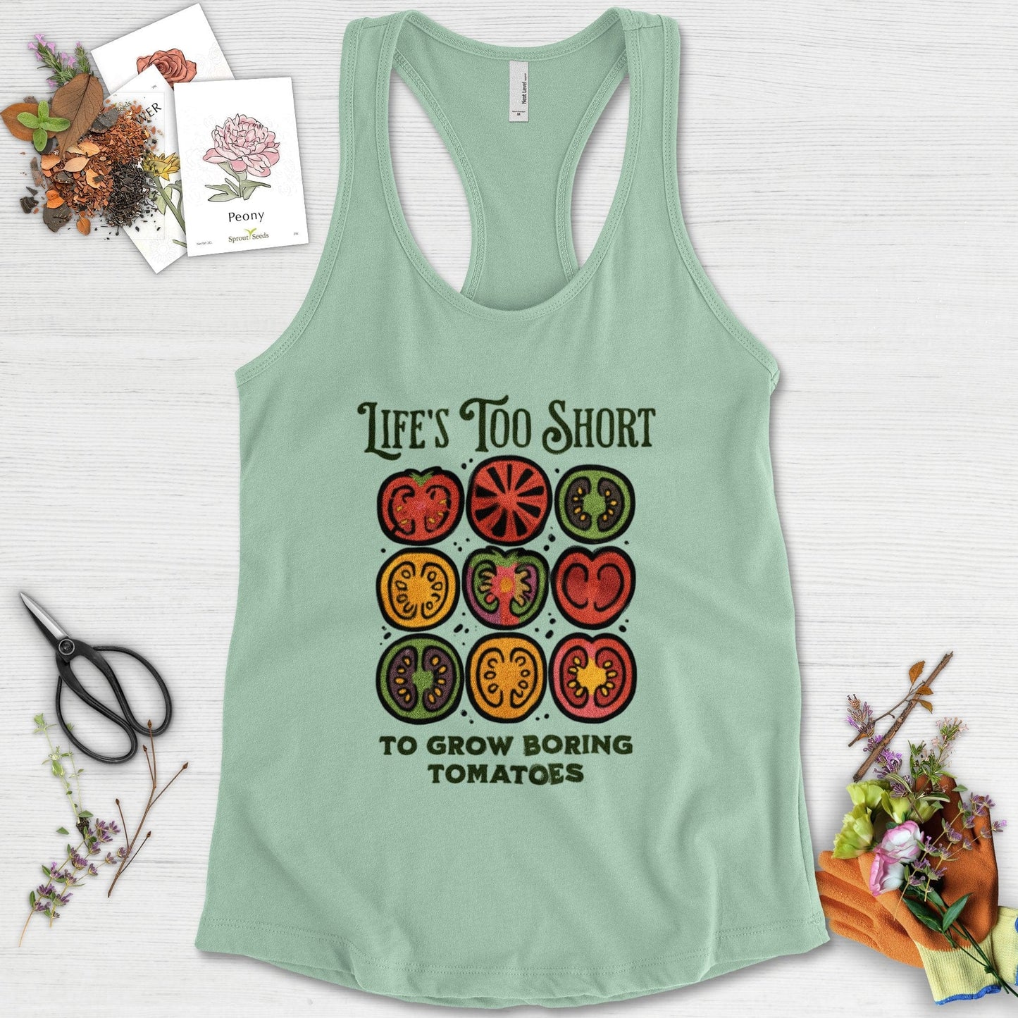 Life's Too Short Tomatoes Racerback