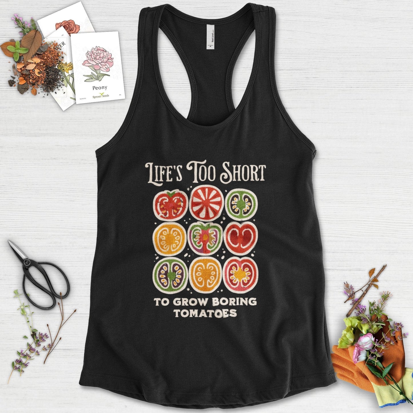 Life's Too Short Tomatoes Racerback
