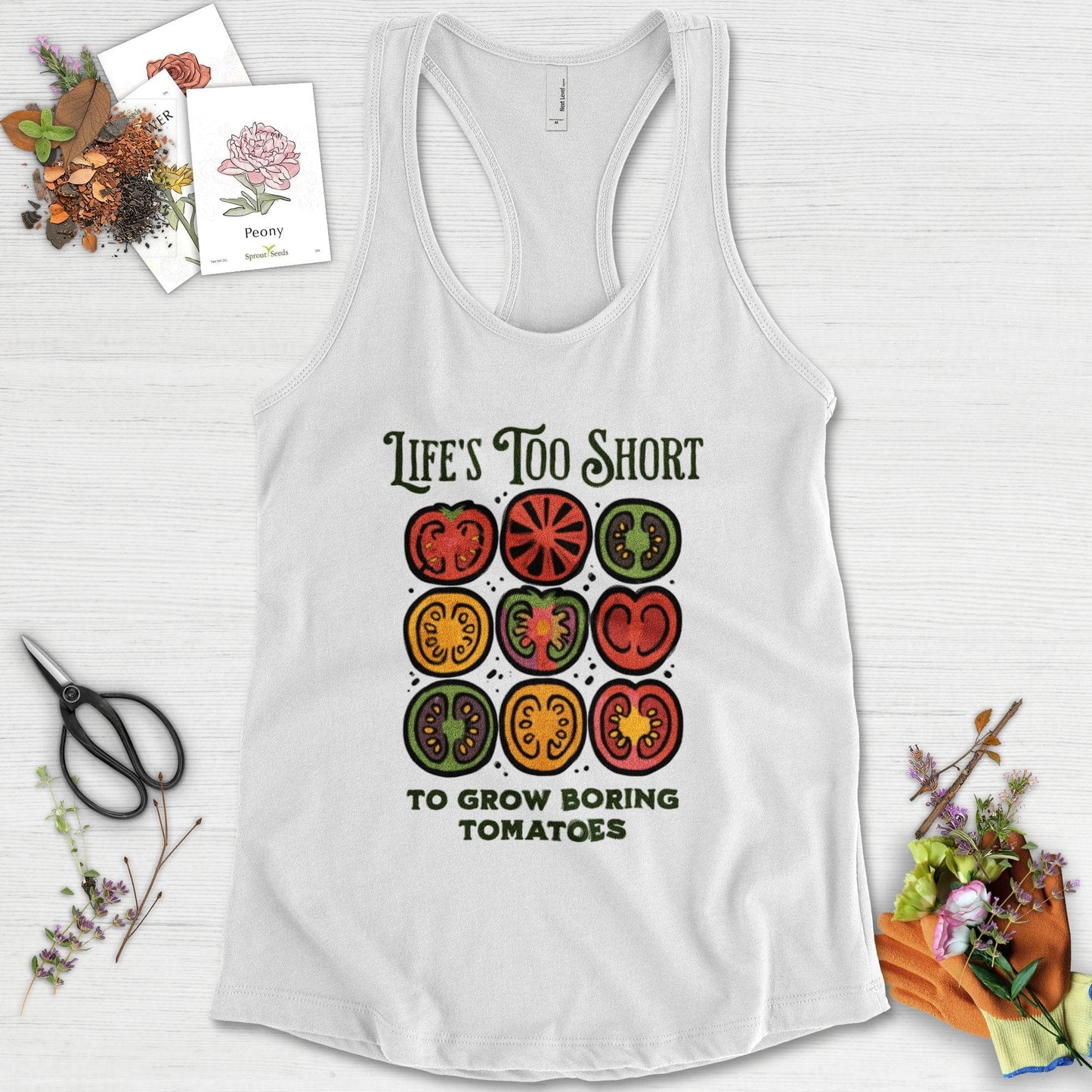 Life's Too Short Tomatoes Racerback
